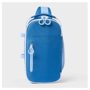 6 Cans/4.5qt Soft Sided Cooler - Sun Squad Blue: Zip Closure - NIB